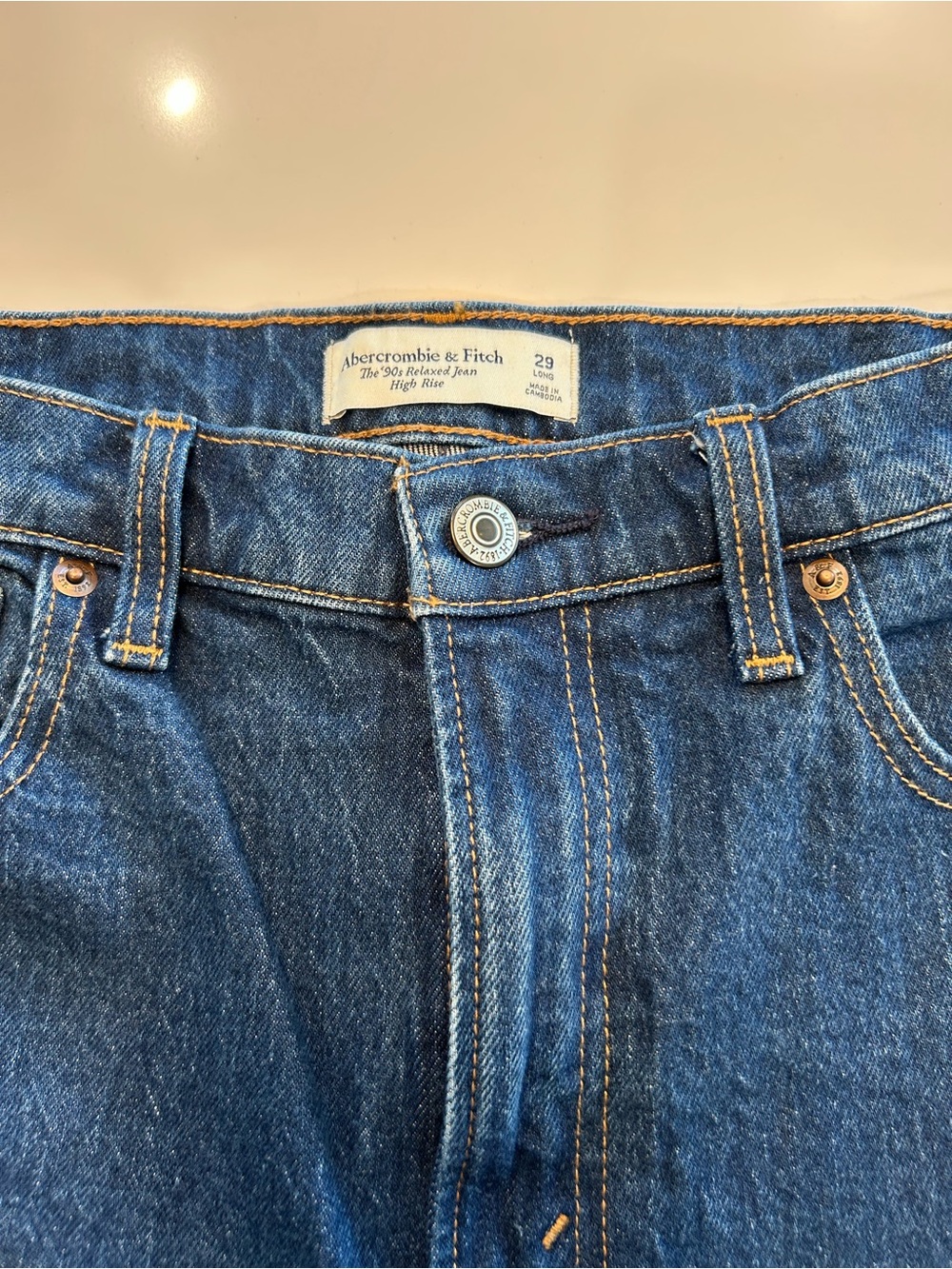 Abercrombie & Fitch Women’s High-Rise Jeans - Dark Blue Denim